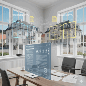 Sloučení a rozdělení bytů Židlochovice